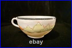 Antique Hand Painted Nippon Porcelain Tea Set Landscape Sunset Teapot Creamer