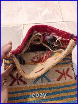 Antique Hand Woven Oriental Tribal Collectible Salt Bag Namakdaan SumakTechnique