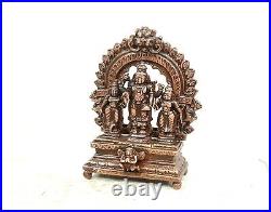 Antique Handmade Copper Srinivasa Perumal Idol Statue Rich Patina Collectible