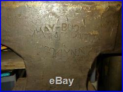 Antique Hay Budden Blacksmith Anvil 165 lb. Great Haybudden! New York, year 1913