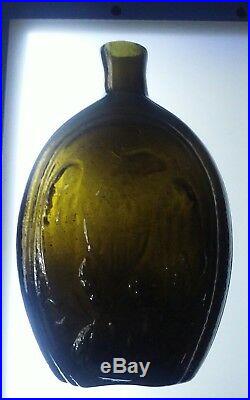 Antique Historical Flask EAGLE & CORNUCOPIA Open Pontil Pint Size