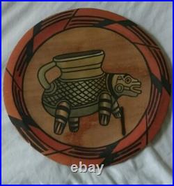 Antique Home Decor Plate Collectible Piece Pre Colombian Signed Art Panama