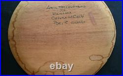 Antique Home Decor Plate Collectible Piece Pre Colombian Signed Art Panama