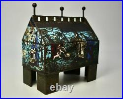 Antique Hunting Reliquary Patinated Enamel Bronze 19th biblical Abel Caine Scene