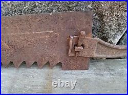 Antique Ice Block Pond Saw 54 Blade Ice Cutting Primitive Farm Tool