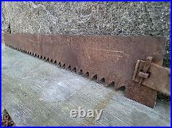 Antique Ice Block Pond Saw 54 Blade Ice Cutting Primitive Farm Tool