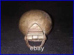 Antique Indian Brass Round Shape Container Betel Lime Box Collectible Decor #