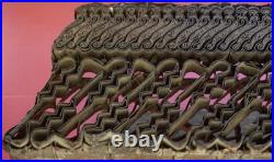 Antique Indonesian Batik Tjap Pair -Ceplok Diamond & Parang Border Copper Stamps