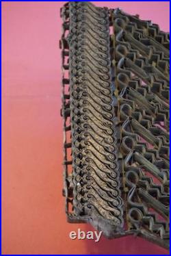 Antique Indonesian Batik Tjap Pair -Ceplok Diamond & Parang Border Copper Stamps