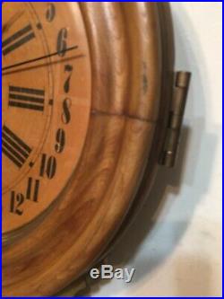 Antique Ingraham Figure 8 Ionic Calendar Wall Clock