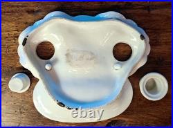 Antique Ink Well Porcelain in Floral Motif