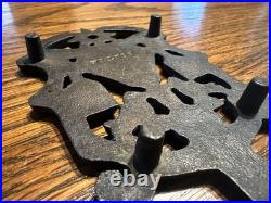 Antique Iron Coaster USA Vintage Metal Drink Mat Collectible