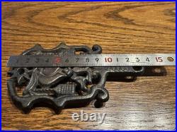 Antique Iron Coaster USA Vintage Metal Drink Mat Collectible