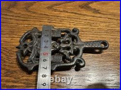 Antique Iron Coaster USA Vintage Metal Drink Mat Collectible