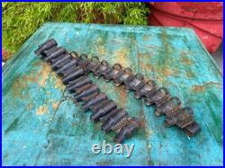 Antique Iron Hand Forged Military Soldier Used Bullet Belt Empty For Collection