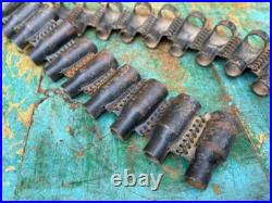 Antique Iron Hand Forged Military Soldier Used Bullet Belt Empty For Collection