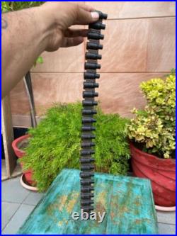 Antique Iron Hand Forged Military Soldier Used Bullet Belt Empty For Collection