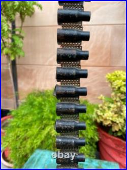 Antique Iron Hand Forged Military Soldier Used Bullet Belt Empty For Collection