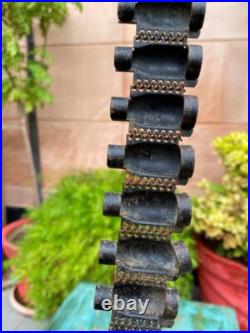 Antique Iron Hand Forged Military Soldier Used Bullet Belt Empty For Collection