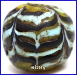 Antique Islamic foldedroman glass gabri trade Bead size 22.2mm/19.3mm