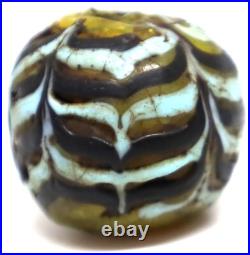 Antique Islamic foldedroman glass gabri trade Bead size 22.2mm/19.3mm