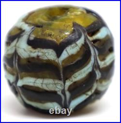 Antique Islamic foldedroman glass gabri trade Bead size 22.2mm/19.3mm