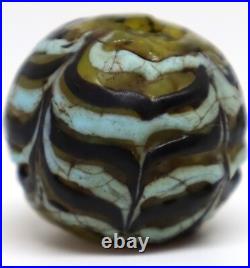 Antique Islamic foldedroman glass gabri trade Bead size 22.2mm/19.3mm