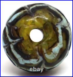 Antique Islamic foldedroman glass gabri trade Bead size 22.2mm/19.3mm