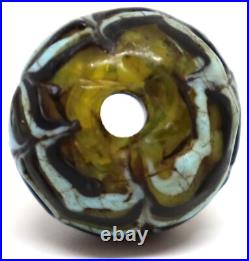 Antique Islamic foldedroman glass gabri trade Bead size 22.2mm/19.3mm