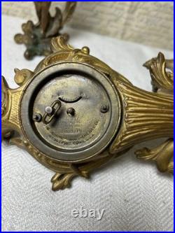 Antique Jennings Brothers 1891 Rococo Clock & Cherub Garniture Set Working