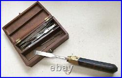 Antique John Booth Phila Tool Set With 21 Bits And Rosewood Tool Handle