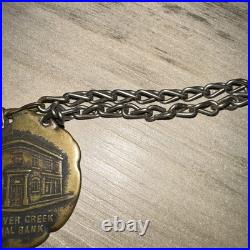Antique Keychain Silver Creek National Bank Silver Creek N. Y. If Keys are Found