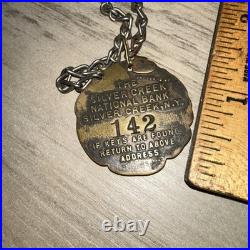 Antique Keychain Silver Creek National Bank Silver Creek N. Y. If Keys are Found