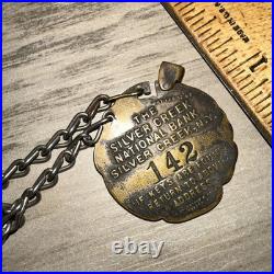 Antique Keychain Silver Creek National Bank Silver Creek N. Y. If Keys are Found