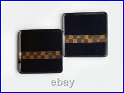 Antique Lacquer Makie Corner Bon Inscribed Painted 23cm Used Collection