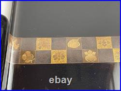 Antique Lacquer Makie Corner Bon Inscribed Painted 23cm Used Collection