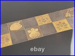 Antique Lacquer Makie Corner Bon Inscribed Painted 23cm Used Collection