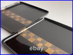 Antique Lacquer Makie Corner Bon Inscribed Painted 23cm Used Collection