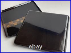 Antique Lacquer Makie Corner Bon Inscribed Painted 23cm Used Collection