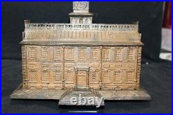 Antique Large Independence Hall Cast Iron Bank 1875 Enterprise, Mfg Co VERY GOOD