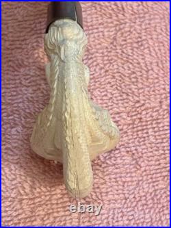 Antique Late 19th-Century Claw-Carved Meerschaum Pipe