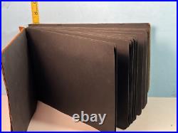 Antique Leather Cover U. S Army Service Man Photo Album withMain Gate Fort Lewis WA