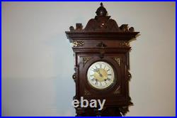 Antique Lenzkirch Balcony German Wall Clock with brass / bronze fittings
