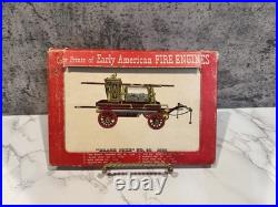 Antique Lithograph Set Of 6 Steam Engine Firetruck Vibrant Artwork Historical