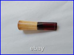 Antique MLC Meerschaum Cherry Amber Bakelite Cigar Holder & Case M Linkman 1898