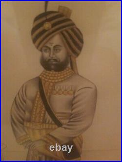 Antique Maharaja Noble Drawing Painting Collection