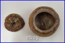 Antique Mashiko Ware Mikan Tea Caddy Tea Ceremony Tool Collectible 7cm