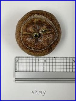 Antique Mashiko Ware Mikan Tea Caddy Tea Ceremony Tool Collectible 7cm