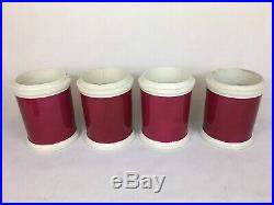 Antique Matching Chemist / Pharmacy / Apothecary Jars, Pink X 4 (York Glass Co)