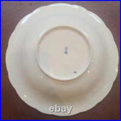 Antique Meissen Germany Pair of Gilded Porcelain Cabinet Plates GoldFloral Decor